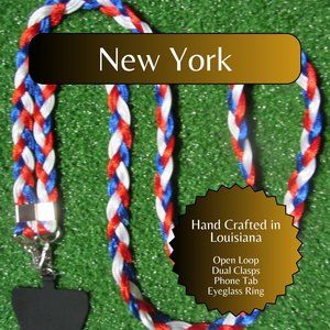 Braided Universal Phone Lanyard, Sports Team Colors, New York Football